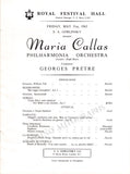 Callas, Maria - Concert Program London 1963