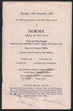 Callas, Maria - Sutherland, Joan - Signed Program Norma Covent Garden 1952