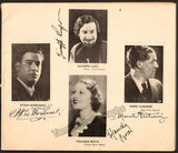 Cebotari, Maria - Bordonali, Attilio - Lugo, Giuseppe - Bocci, Yolanda - Venturini, Marcello - Diels, Hendrik - Carmassi, Bruno - Baldo, Vittorio - Signed Program La Boheme 1936