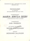 Jeritza, Maria - Signed Program