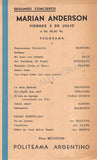 Anderson, Marian - Set of 13 Concert Programs Buenos Aires 1937-38