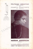 Anderson, Marian - Set of 13 Concert Programs Buenos Aires 1937-38