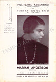Anderson, Marian - Set of 13 Concert Programs Buenos Aires 1937-38