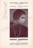 Anderson, Marian - Set of 13 Concert Programs Buenos Aires 1937-38
