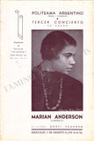 Anderson, Marian - Set of 13 Concert Programs Buenos Aires 1937-38