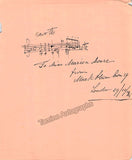 Hambourg, Mark - Autograph Music Quote Signed 1901