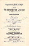 Hambourg, Mark - Concert Program 1899