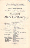 Hambourg, Mark - Concert Program 1899