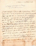 Marquis de Villemont - Autograph Letter Signed 1772