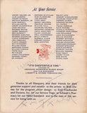 Actors & Actresses - Signed Program Masquers Servicemen WWII