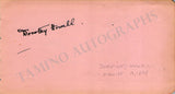 Howell, Dorothy - Signed Album Page