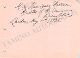 Politicians & Diplomats - Collection of Signed Album Pages & Cards