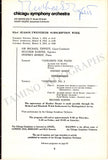 Tippett, Michael - Signed Program Chicago 1974
