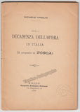 Virgilio, Michele - Signed Brochure on Tosca World Premiere
