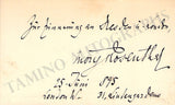 Rosenthal, Maurice - Signed Business Card 1895