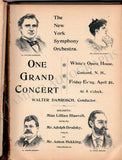 New York Philharmonic - Set x 22 Programs 1893 Tour