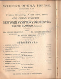 New York Philharmonic - Set x 22 Programs 1893 Tour