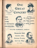 New York Philharmonic - Set x 22 Programs 1893 Tour
