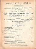 New York Philharmonic - Set x 22 Programs 1893 Tour