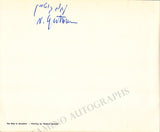Gutman, Nachum - Signed Card