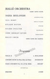 Boulanger, Nadia - Signed Program Manchester 1963