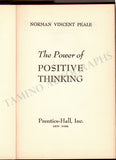 Peale, Norman Vincent - Signed Book "The Power of Positive Thinking"