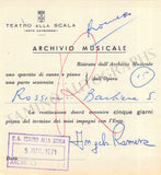 Opera Singers - Lot of 28 La Scala Receipts & Contracts