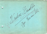 Opera Singers - Signatures 1930s-1940s (Lot 1)