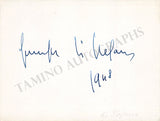Opera Singers - Signatures 1930s-1940s (Lot 1)