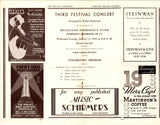 Heifetz, Jascha - Concert Playbill 1933
