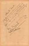 Respighi, Ottorino - Autograph Music Quote Signed 1934