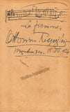 Respighi, Ottorino - Autograph Music Quote Signed 1934