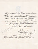 Bernard, Paul - Autograph Letter Signed 1866