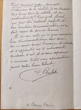 Bulot, Paul - Autograph Letter Signed 1923