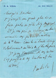 Vidal, Paul - Autograph Note Signed
