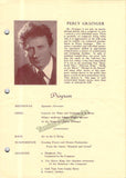 Grainger, Percy - Signed Program Waco 1939