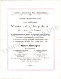 Mascagni, Pietro - Concert Program Vienna 1901 Verdi Homage