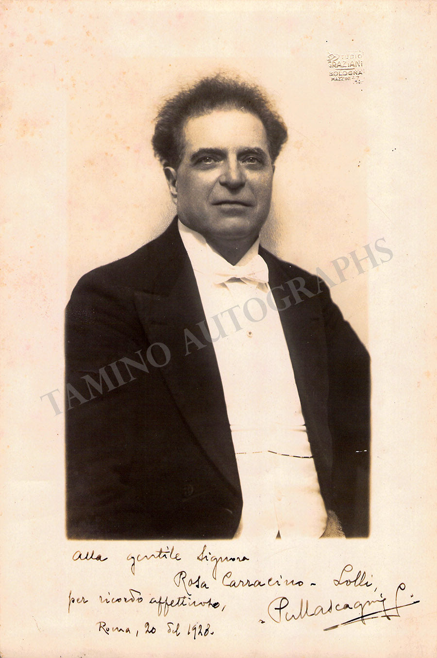 Pietro Mascagni Autographs Signed Photographs Tamino