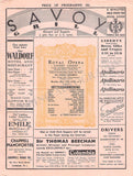 Royal Opera House Covent Garden - Set of 21 Opera Programs 1925-1937