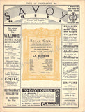 Royal Opera House Covent Garden - Set of 21 Opera Programs 1925-1937