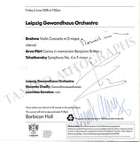 Kavakos, Leonidas - Chailly, Riccardo - Signed Program London 2008