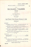 Tauber, Richard - Signed Program Baltimore 1939