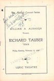 Tauber, Richard - Signed Program Baltimore 1939