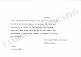 Wagner, Richard - Autograph Letter Signed 1871