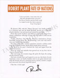 Plant, Robert - Signed Photograph & Brochure