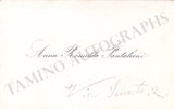 Pantaleoni, Romilda - Autograph Note Signed on Card