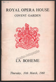 Carteri, Rosana - Collier, Marie - Signed Program La Boheme 1960 ROH