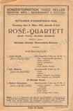 Rose Quartet - Lot of 14 Concert Programs 1895-1937