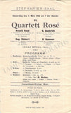 Rose Quartet - Lot of 14 Concert Programs 1895-1937