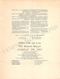 Ballet Russes Diaghilev - Performance Program ROH London 1912